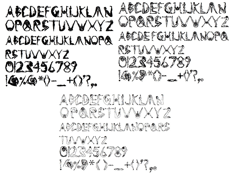 HumanAlphabet_All_Fonts_Package example